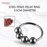 Itspleazure Steel Beaded Penis Ring for Sex
